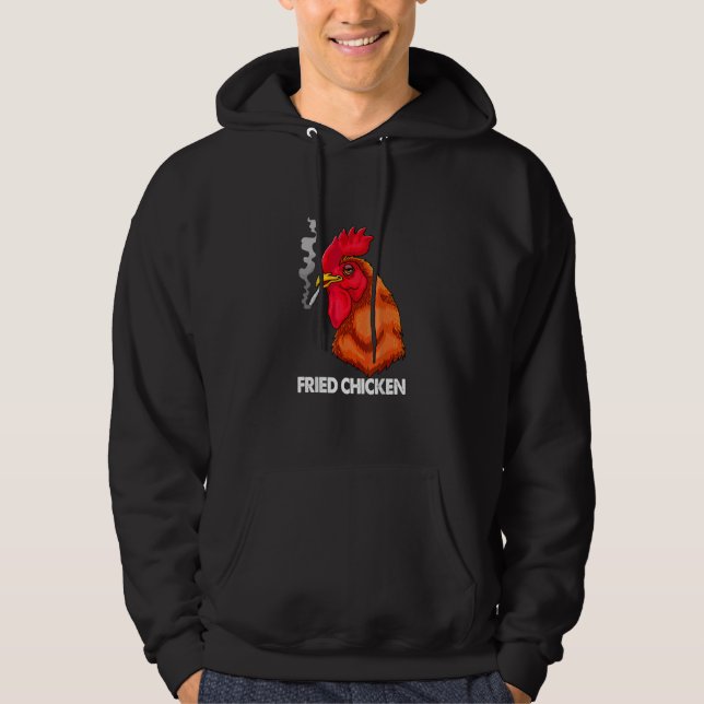 Veste À Capuche Poulet Fumant Frit  Activez Votre Mode Humour (Devant)