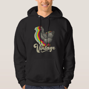 Veste À Capuche Poulet Vintage Retro S S O