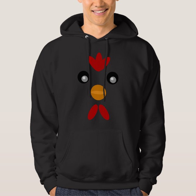 Veste À Capuche Poulet Visage mignon Chick (Devant)