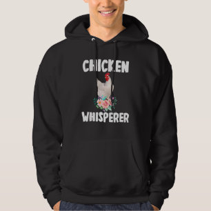 Veste À Capuche Poulet Whisperer mignon Poulet Floral Flower