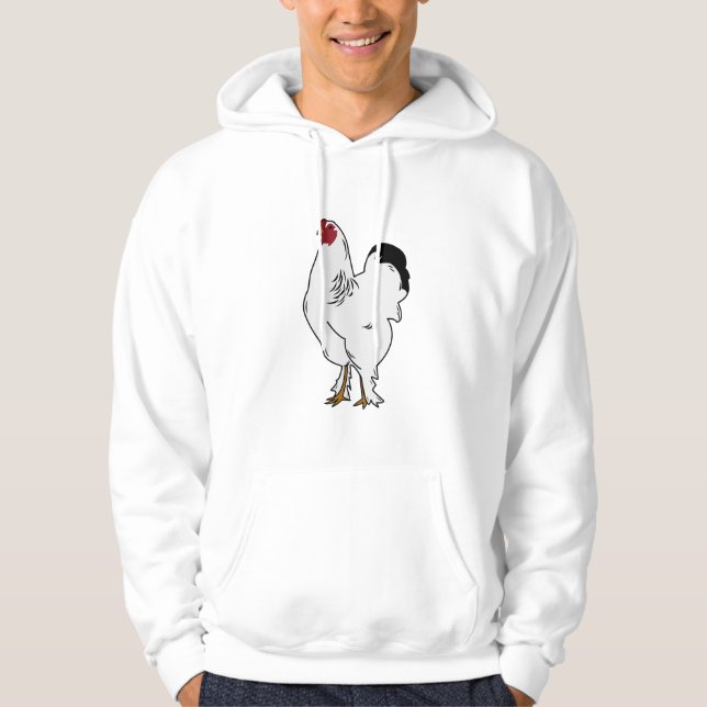 Veste À Capuche Poulets Brahma Rooster Drôle Agricole Poulet (Devant)