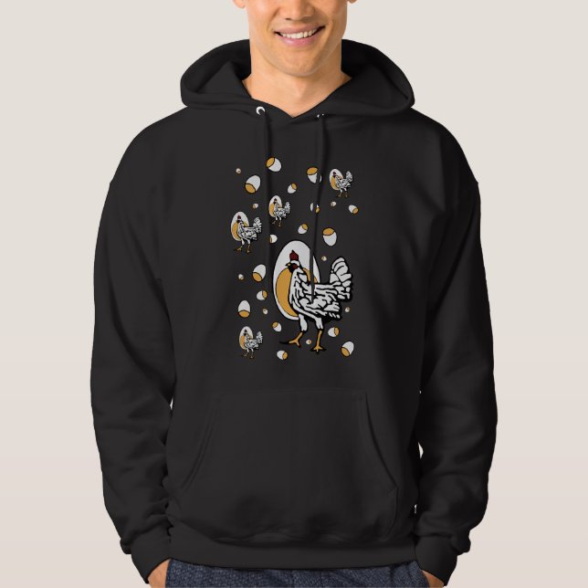 Veste À Capuche Poulets rétro (Devant)