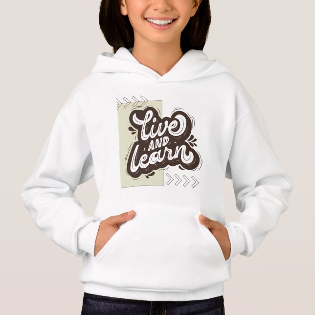 Veste à capuche pour bébé fille avec typographie m (Devant)