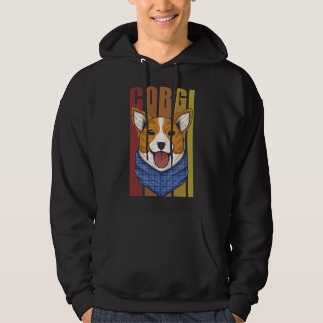 Veste À Capuche Pour Chien de Corgi (Devant)