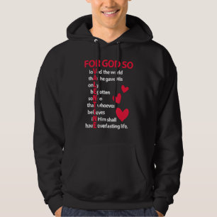 Veste À Capuche Pour Dieu si aimé le monde Valentine Christian Clo