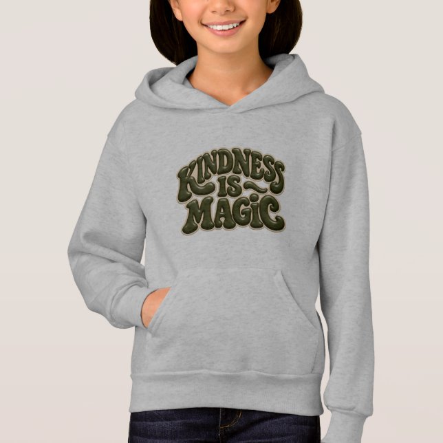Veste à capuche pour enfants Kindness Is Magic 3D  (Devant)