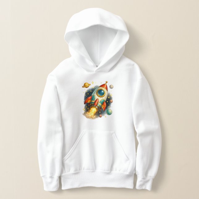 Veste à capuche pour enfants représentant un vaiss (Poser)