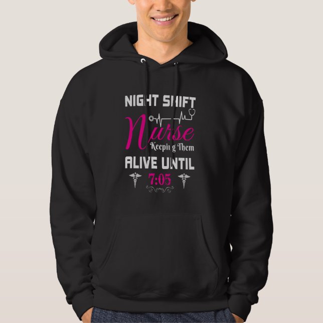Veste À Capuche Pour Infirmière Nuit Shift Infirmière Les Mainteni (Devant)