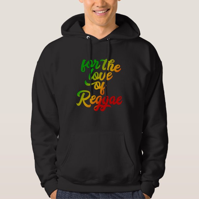 Veste À Capuche Pour l'amour des couleurs reggae rasta (Devant)