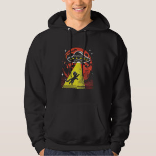 Veste À Capuche Poutres Aliens rétro UFO Chat Enlèvement Espace Co