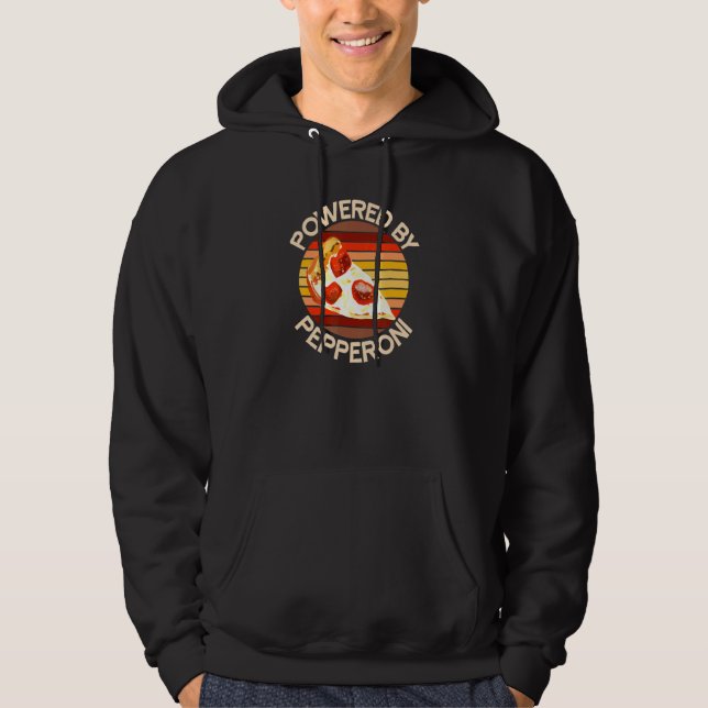 Veste À Capuche POWERED BY PEPPERONI Pizza Motivational Workout (Devant)