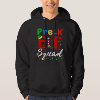 Veste À Capuche Pre K ELF Squad Funny Christmas ELF Enseignant Étu