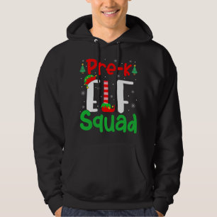 Veste À Capuche Pré-K ELF Squad Funny Christmas ELF Enseignant pou