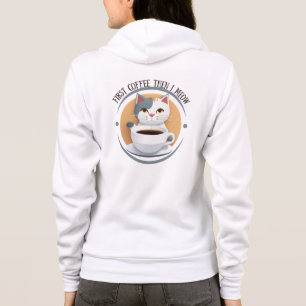 Veste À Capuche Premier Café Puis Je Meow Cute Cat