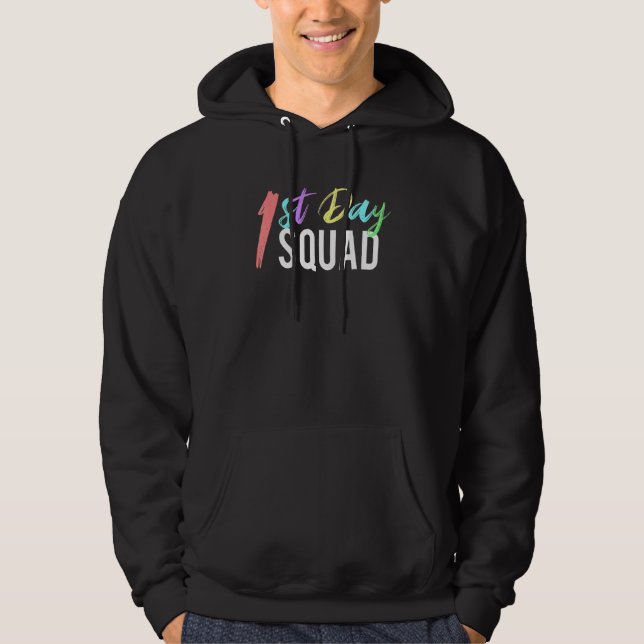 Veste À Capuche Premier Jour De L'École La Conception De L'Escadro (Devant)