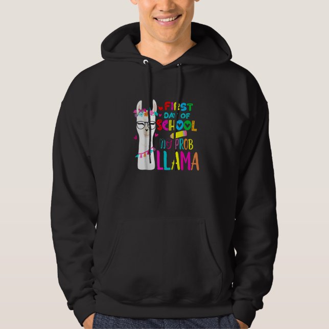 Veste À Capuche Premier Jour D'école Enseignant Pas De Problème La (Devant)