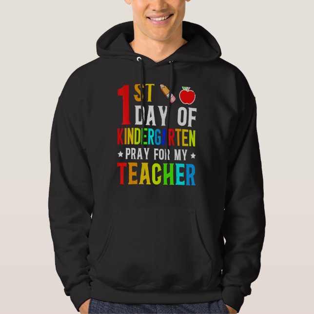 Veste À Capuche Premier Jour D'Enfance Priez Pour Mon Professeur D (Devant)