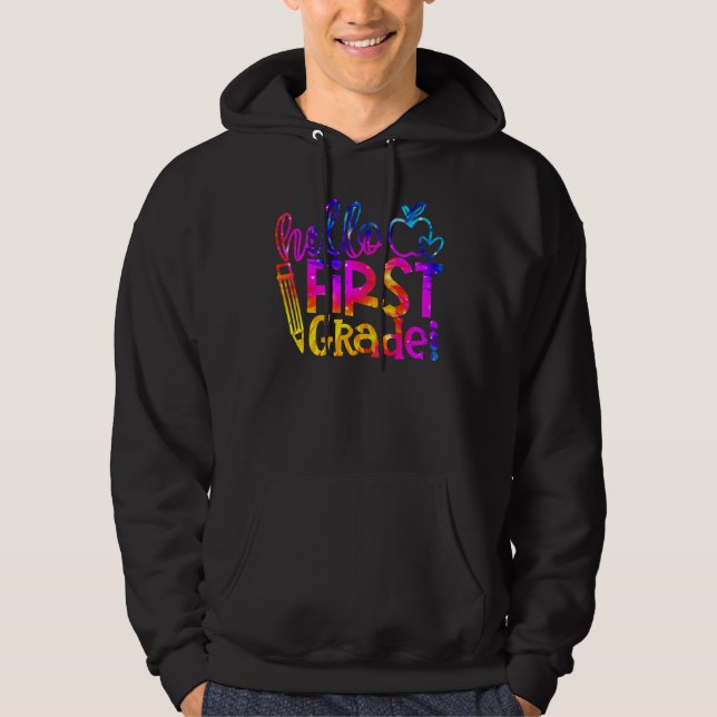 Veste À Capuche Premier professeur de 1re année Premier jour de re (Devant)
