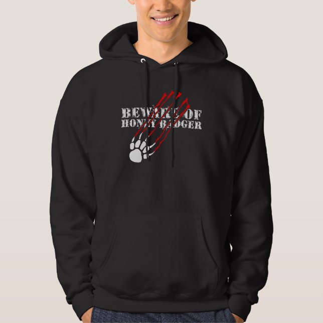 Veste À Capuche Prenez garde du blaireau de miel (Devant)
