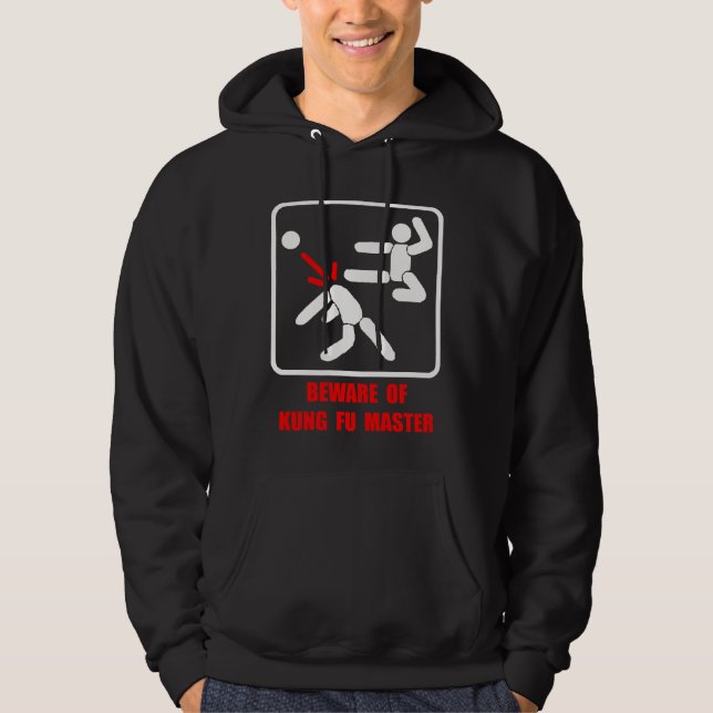 Veste À Capuche Prenez garde du maître de Kung Fu (Devant)
