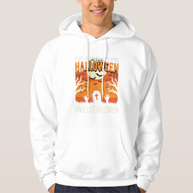 Veste À Capuche Prêt pour la conception de cimetière d'Halloween_1 (Devant)