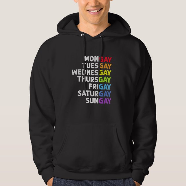 Veste À Capuche Pride Gay Agenda Mongay Pride Calendrier Lgbt Cale (Devant)
