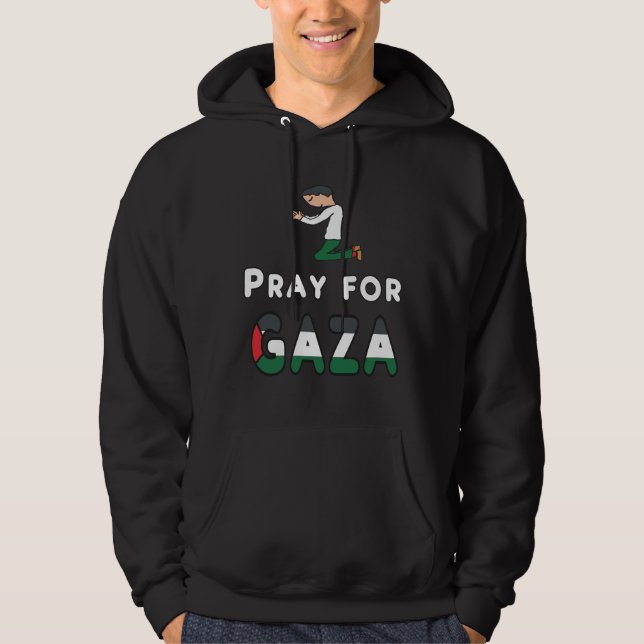 Veste À Capuche Priez Pour Gaza (Devant)
