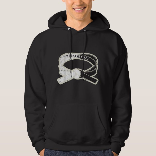 Veste À Capuche Principe de Taekwondo Persévérance Ceinture Noire  (Devant)