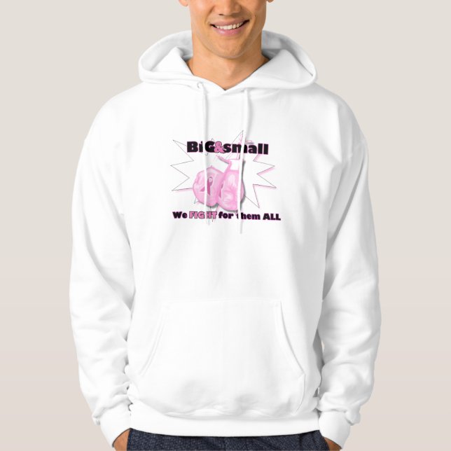 Veste À Capuche prisonnier de guerre ! Cancer du sein de combat (Devant)