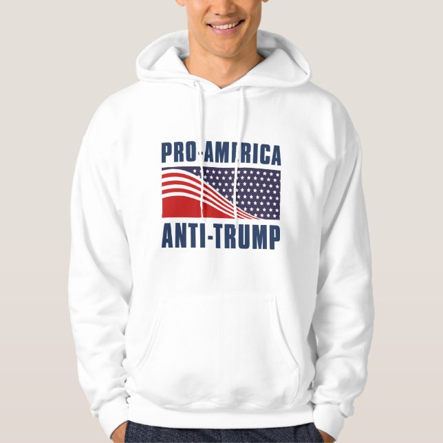 Veste À Capuche Pro-America Anti-Trump (Devant)