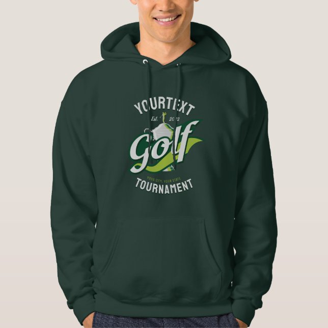 Veste À Capuche Pro Golfer NAME Golf Trophée Tournoi de golf (Devant)
