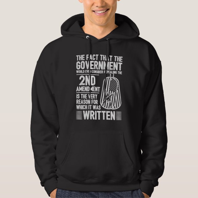 Veste À Capuche Pro Gun Patriotic Gun Control 2ème amendement (Devant)