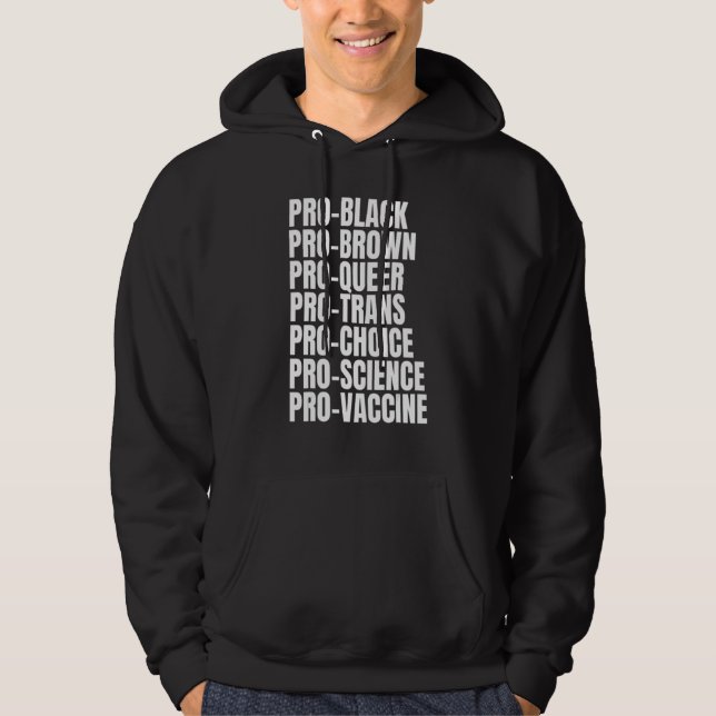 Veste À Capuche Pro Noir Pro Brun Pro Queer Trans Choix Science (Devant)