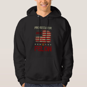Veste À Capuche Procureur contre Felon 2024 Retro Stripe Vote Elec
