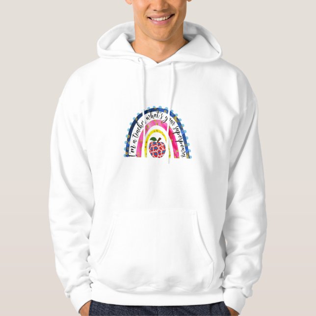 Veste À Capuche Professeur Art Fier Je Suis Enseignant (Devant)