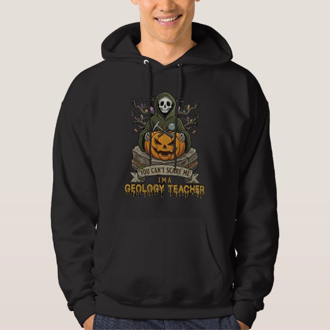 Veste À Capuche Professeur de géologie Vous ne pouvez pas m'effray (Devant)