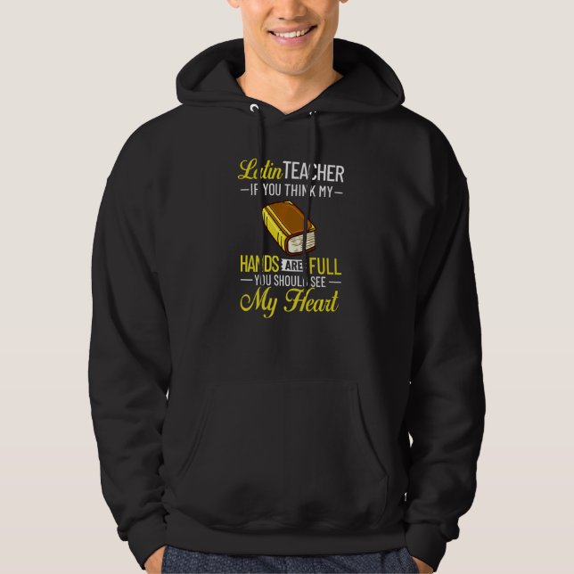Veste À Capuche Professeur de latin Rome Leçon de langue Étudiant  (Devant)