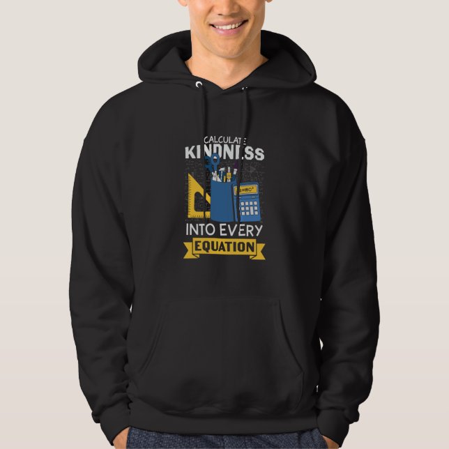 Veste À Capuche Professeur de mathématiques Calculer la gentilless (Devant)