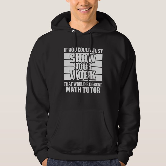 Veste À Capuche Professeur de mathématiques Travail École Éducateu (Devant)