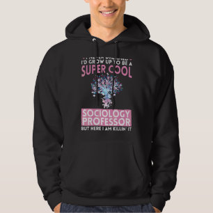 Veste À Capuche Professeur de sociologie Citations d'enseignement 