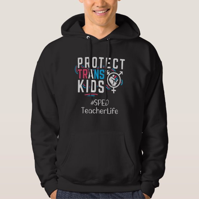 Veste À Capuche Professeur de vitesse Protéger les enfants transge (Devant)