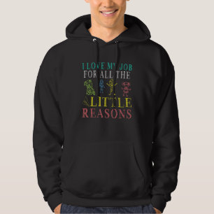 Veste À Capuche Professeur des écoles J'adore mon métier pour tout