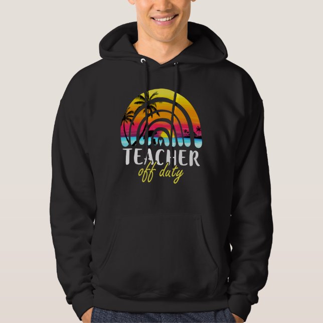 Veste À Capuche Professeur hors service Plage Sunset Arc-en-ciel S (Devant)