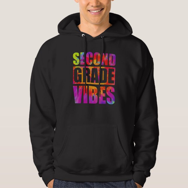 Veste À Capuche Professeurs Élèves de 2e année Tie Dye Retour à l' (Devant)