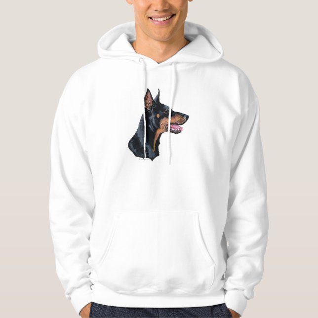 Veste À Capuche Profil du Doberman Pinscher (Devant)