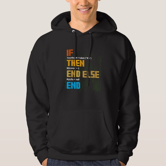 Veste À Capuche Programmation Syntaxe Si Alors Programmeur Logicie (Devant)