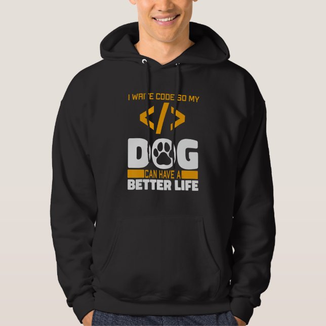 Veste À Capuche Programmer Dog Software Engineer - Coding Programm (Devant)