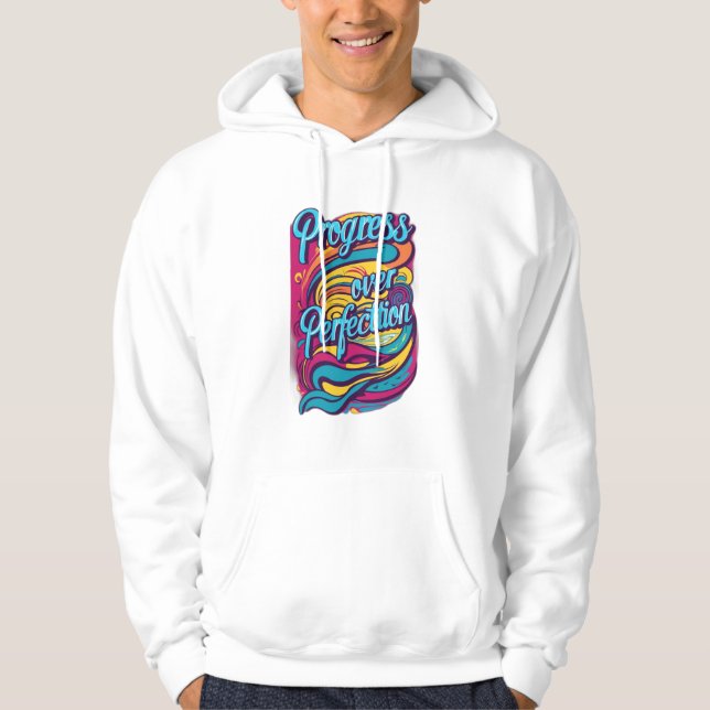 Veste À Capuche Progrès Sur La Perfection. (Devant)