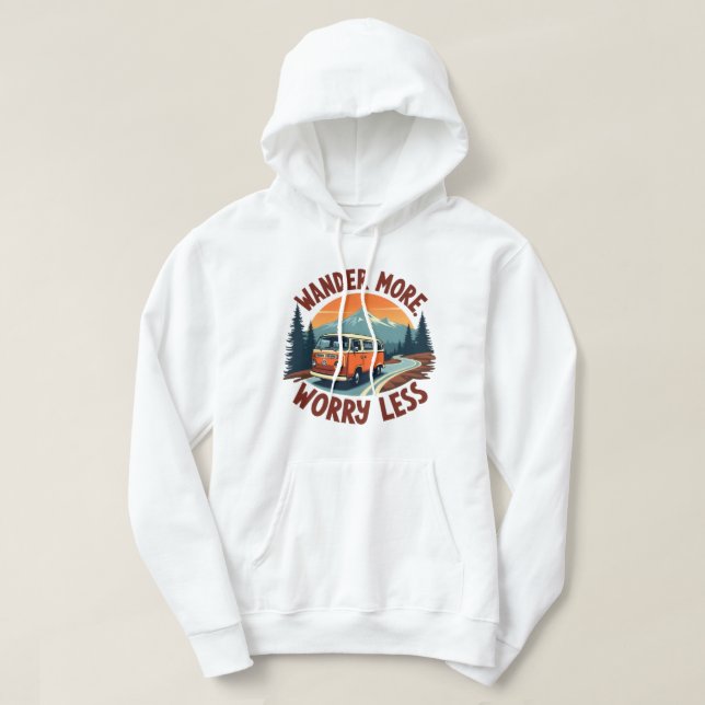 Veste À Capuche Promenez-vous plus, faites moins de souci - Aventu (Design devant)