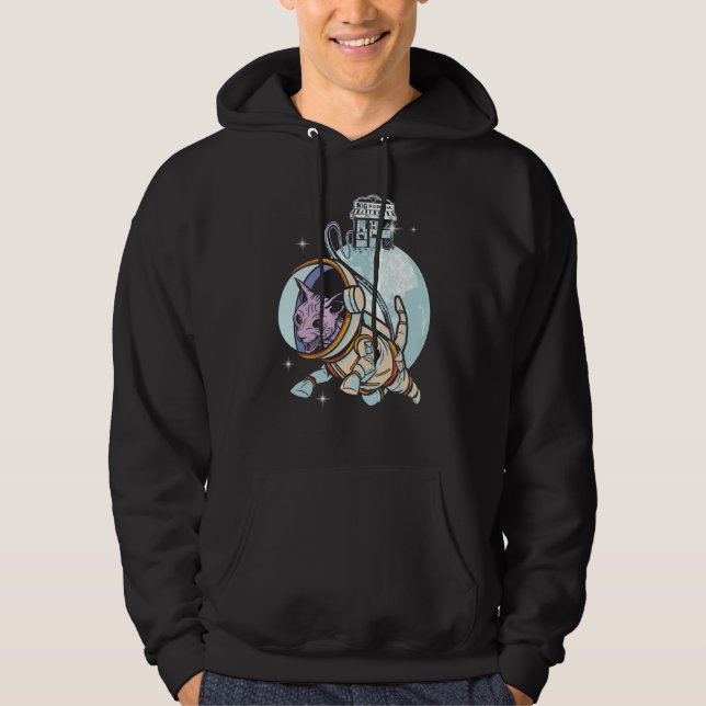 Veste À Capuche Propriétaire de chats sphynx astronaute espace gal (Devant)